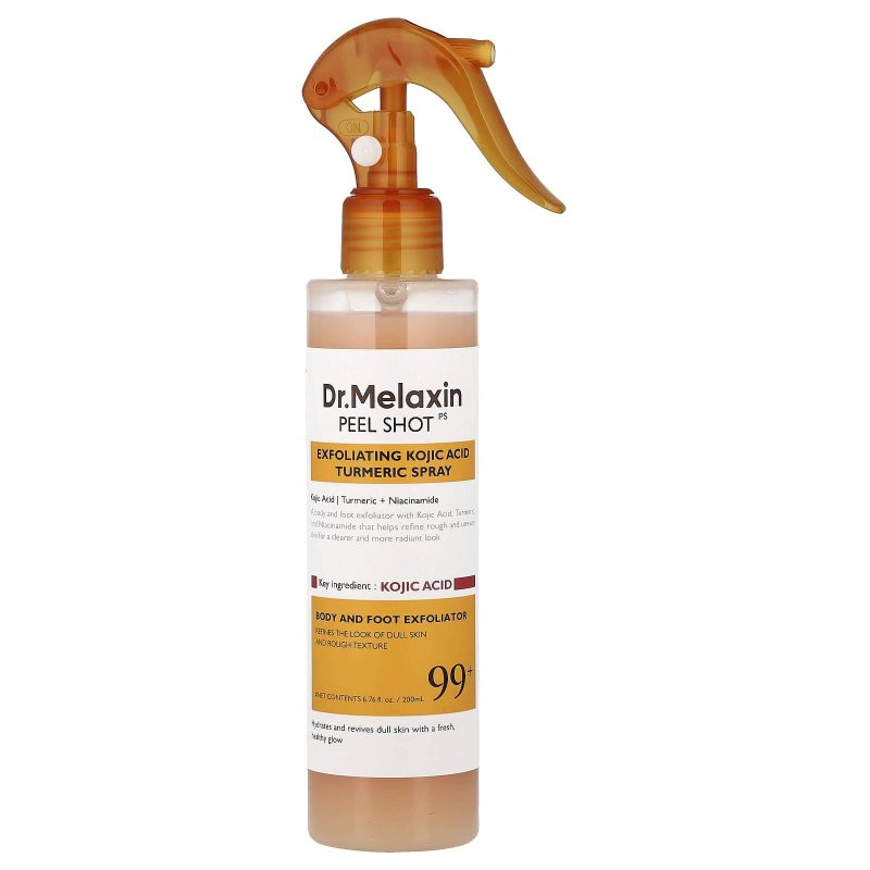 Imagen del producto: Dr. Melaxin Peel Shot Body Spray – Spray Corporal Exfoliante con Ácido Kójico y Cúrcuma 200 ml - SKU VLMT44